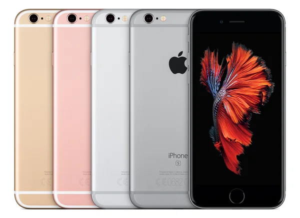 Apple iPhone 6s all colors Silver Space Gray Gold and Rose Gold — Stock Photo, Image