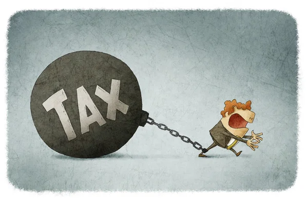 Chained to taxes — Stock Photo, Image