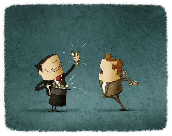 Para ile hile yaparak sihirbaz