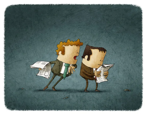 İşadamları bir gazete okumak