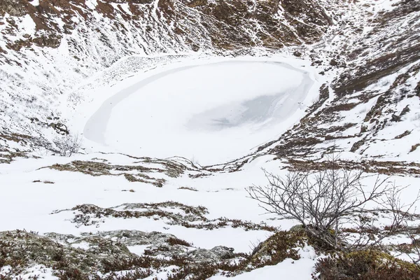 Snö i Kedir vulcano — Stockfoto