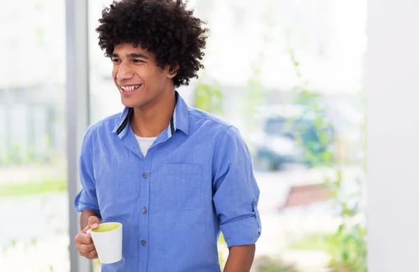 Young man with afro — Stock Photo, Image
