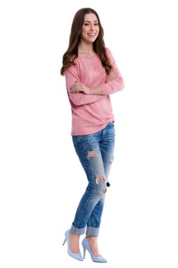 çekici bir kadın ayakta