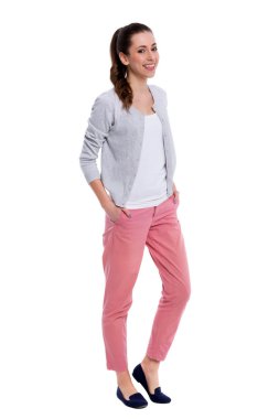 çekici bir kadın ayakta