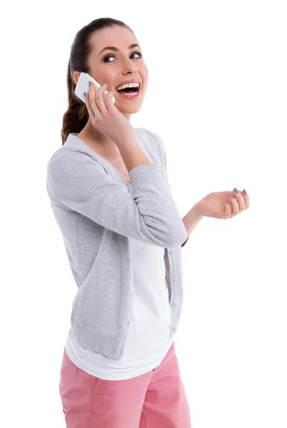 Mujer usando smartphone — Foto de Stock