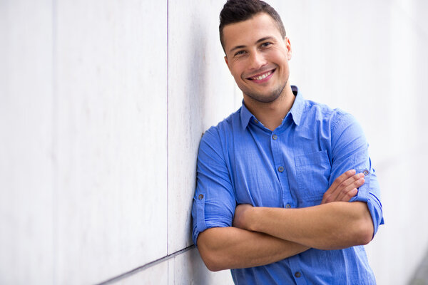 Young man smiling