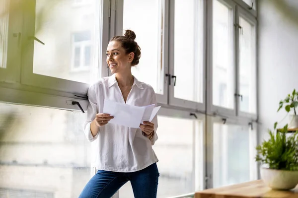 Young Woman Working Creative Start Company Royalty Free Stock Images