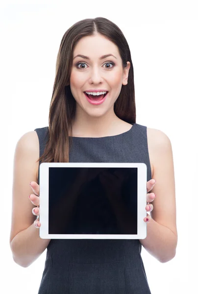 Mujer con tablet digital — Foto de Stock