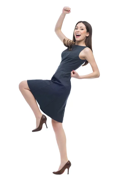 Mujer joven emocionada — Foto de Stock