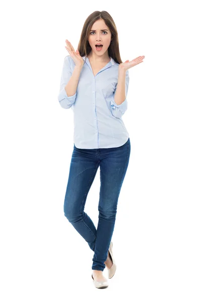 Attractive woman gesturing — Stock Photo, Image