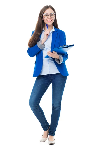 Female student holding tablet — Stock Photo, Image