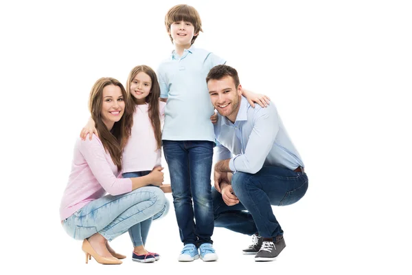 Happy family with little kids — Stock Photo, Image