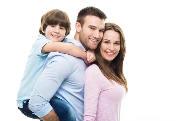 Familia feliz con hijo — Foto de Stock