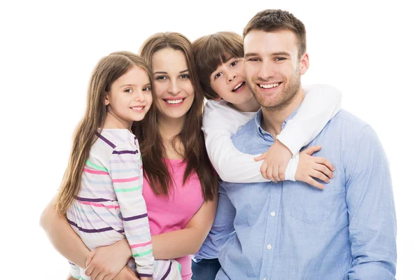 Happy family with little kids — Stock Photo, Image