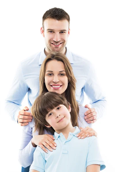 Happy family with son — Stock Photo, Image