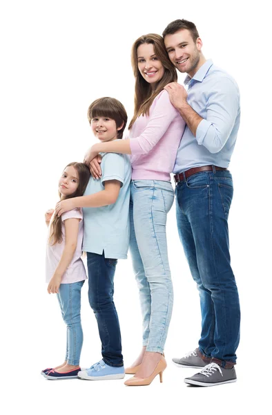 Met kleine kinderen en gelukkige familie — Stockfoto