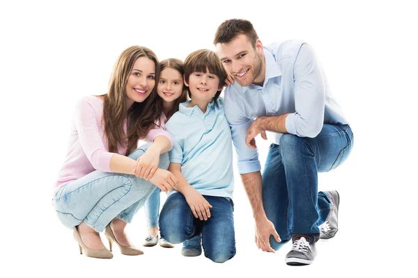 Happy family with little kids — Stock Photo, Image