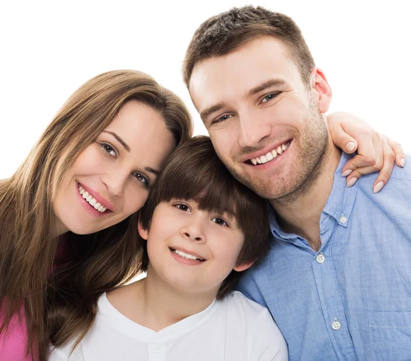 Familia feliz con hijo — Foto de Stock