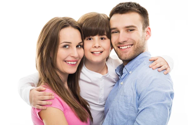 Familia feliz con hijo — Foto de Stock