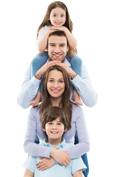 Coluna de família feliz Fotografia De Stock