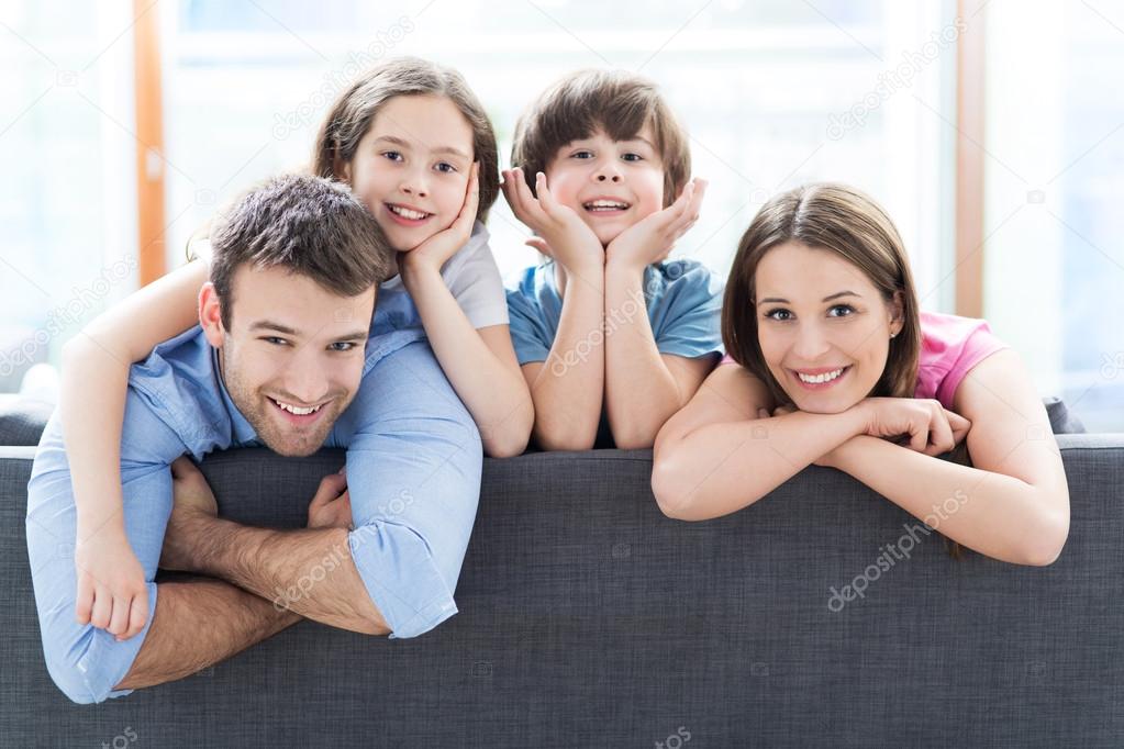 Happy family together