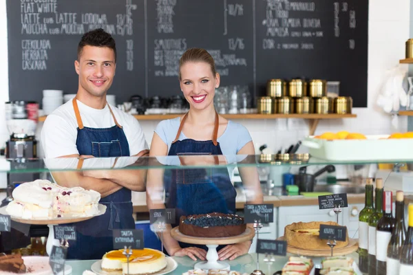 Small business owners in coffee shop — Stock Photo, Image