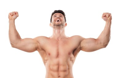 Büyük beden ile genç adam