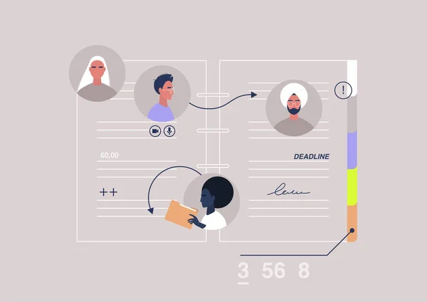 Esquema Gestión Del Tiempo Optimización Proceso Planificación Actividad Organizativa — Vector de stock