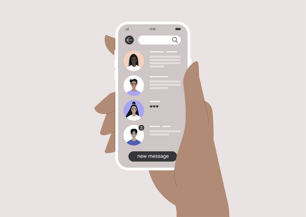 Интерфейс мобильного мессенджера, пользовательские аватары и превью сообщений, юзабилити