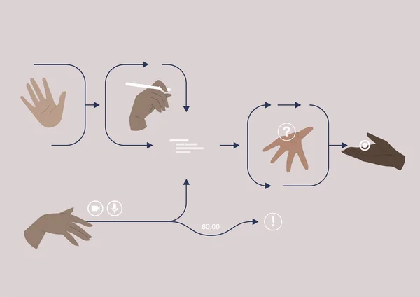 Aufgabenverteilung Teamwork Management Optimierung Eines Planungsprozesses Organisatorische Aktivitäten — Stockvektor