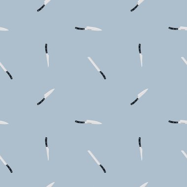 A seamless set of knives, a pattern made of cutlery, a kitchen theme