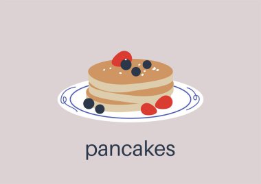 Böğürtlenli krep, geleneksel Amerikan tatlı kahvaltısı.