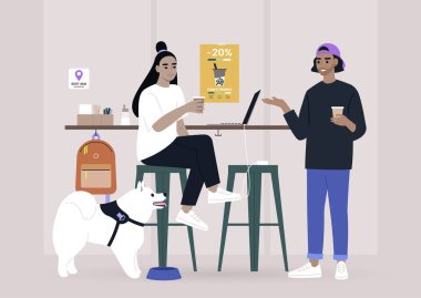 İki bin yıl boyunca kafede sohbet ettik. Köpek dostu bir yer.