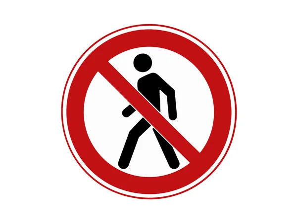 Forbidden sign on the white background — Stock Photo, Image