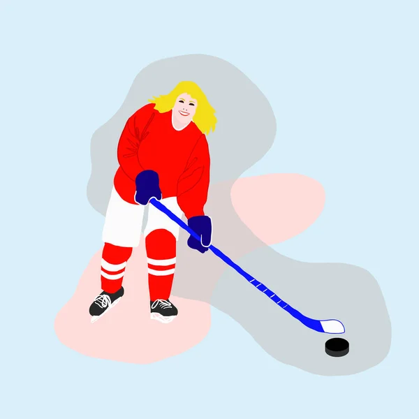 Hockey player A woman is playing hockey