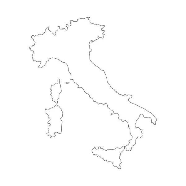Zarys mapy Włoch Szablon Vector Design. — Wektor stockowy