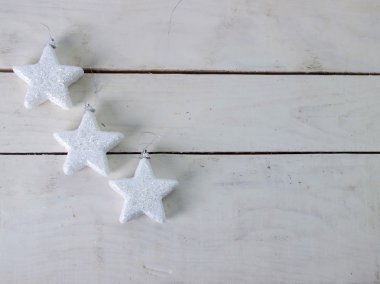 Beyaz tahta üzerinde Noel dekorasyon