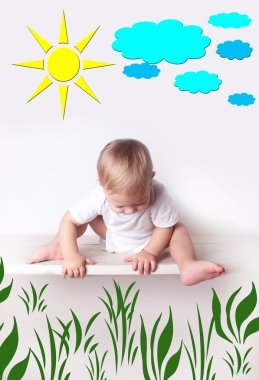 erkek bebek ve kitap