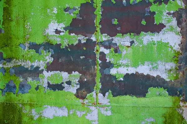 Текстура Старого Іржавого Металу Очищенням Зеленої Фарби — стокове фото