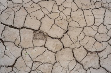 Sıcaktan çatlamış toprağın dokusu.