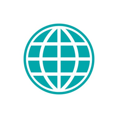 Dünya ikonu. Dünya ikonu. Düz biçim tasarım resimleme simgesini kavra.