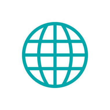 Dünya ikonu. Dünya ikonu. Düz biçim tasarım resimleme simgesini kavra.