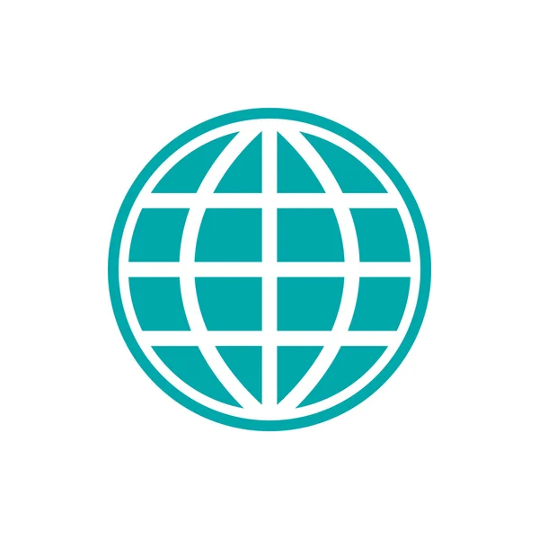 Globe Ikonen Världsikonen Begreppet Platt Stil Design Illustration Ikon — Stockfoto