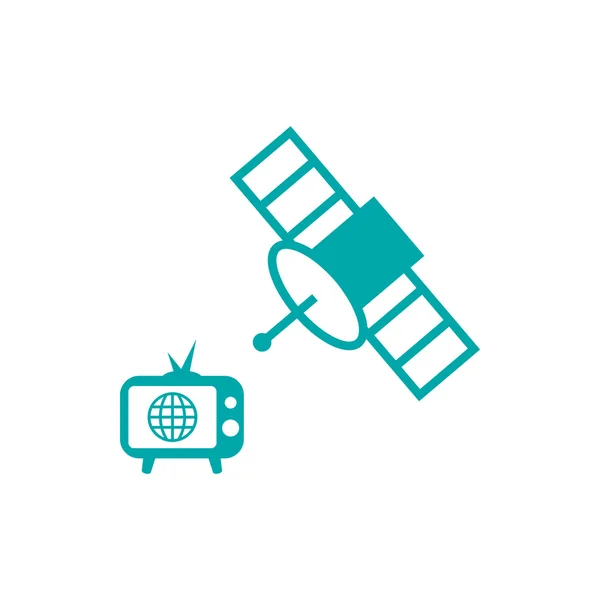 Satelliten Symbol Konzept Flacher Stil Design Illustration Symbol — Stockfoto