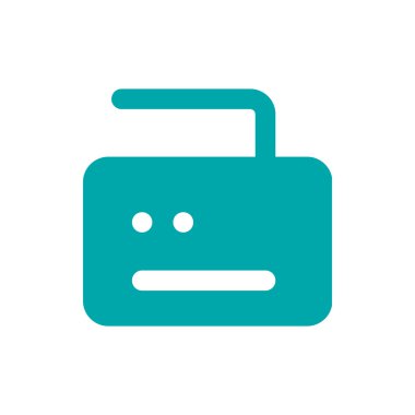 Radyo ikonu. Düz biçim tasarım resimleme simgesini kavra.