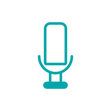 Mikrofon simgesi. Düz biçim tasarım resimleme simgesini kavra.