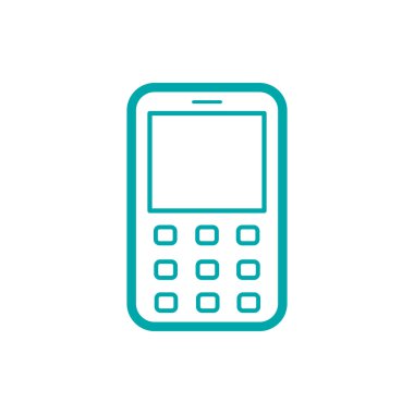 Telefon ikonu. Telekomünikasyon ikonu. Düz biçim tasarım resimleme simgesini kavra.