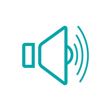 Daha yüksek sesle ikon. Stereo ikonu. Düz biçim tasarım resimleme simgesini kavra.