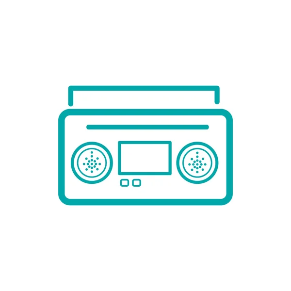 Icono Radio Icono Ilustración Diseño Estilo Plano Concepto — Foto de Stock