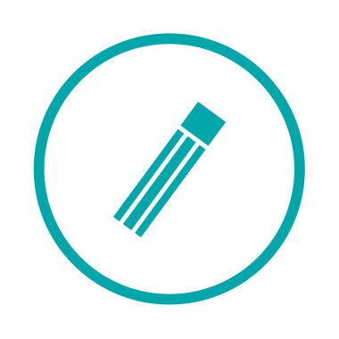 Kalem simgesi. Düz biçim tasarım resimleme simgesini kavra.